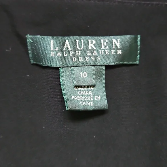 Lauren Ralph Lauren Fitted Black Dress, Size 10 - Picture 2 of 10